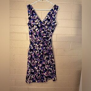 American Living Purple and Blue Patterned Dress